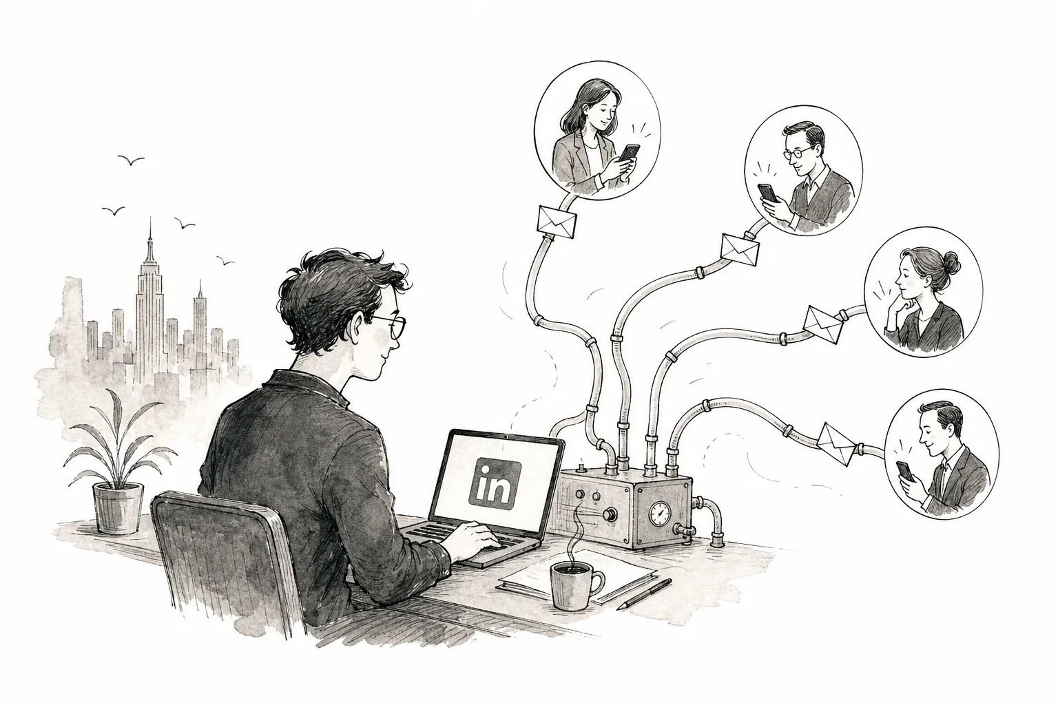 Capa editorial: Ferramentas para automatizar vendas pelo LinkedIn em 2026, por Digitale